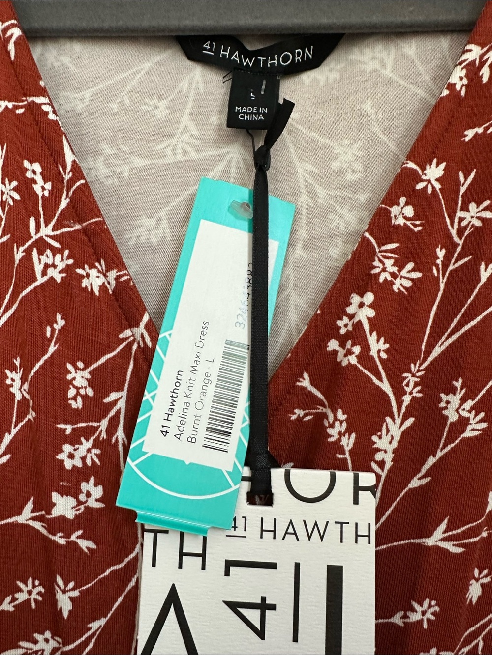 41 Hawthorn Adelina Knit Maxi Dress in Burnt Orange, Large, NWT - Picture 4 of 9